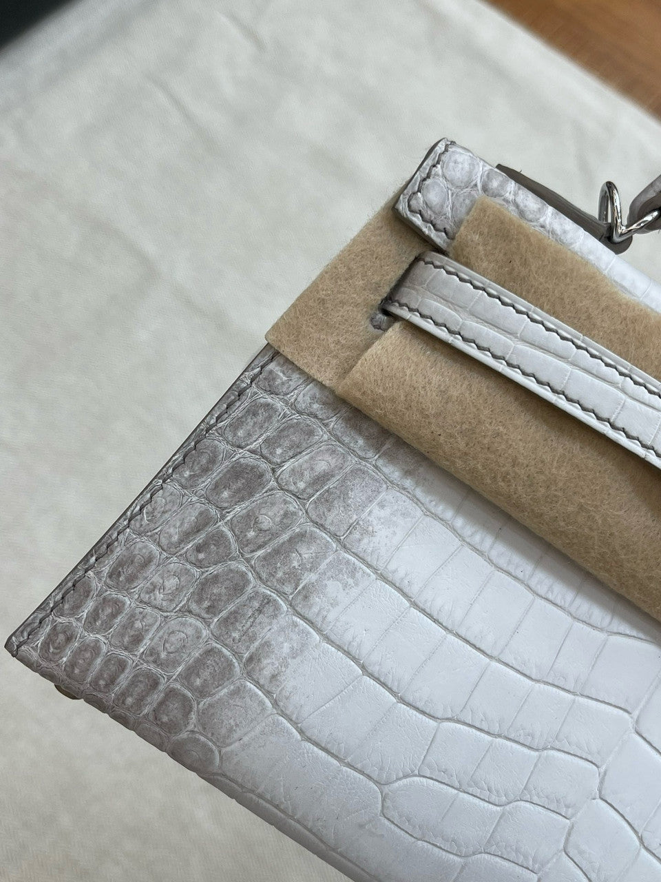 Hermès Himalaya Mini Kelly II Niloticus Crocodile Diamond Hardware Hermes