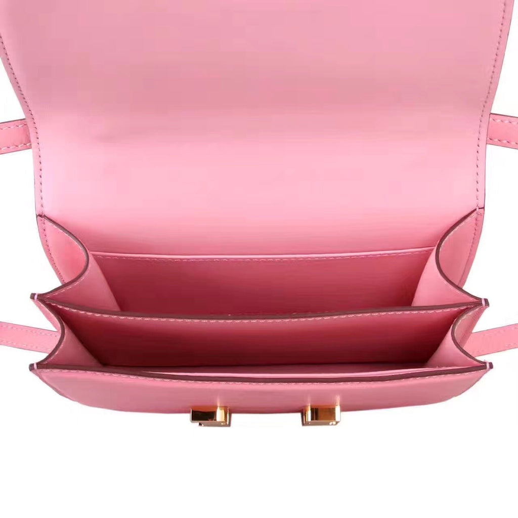 Hermes P1 Sakura Pink Constance Togo leather 18cm Gold Hardware