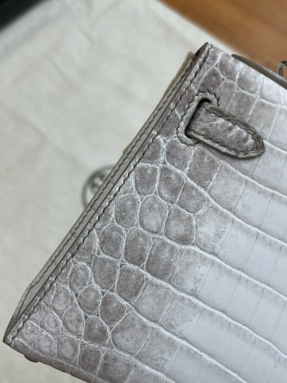 Hermès Himalaya Mini Kelly II Niloticus Crocodile Diamond Hardware Hermes