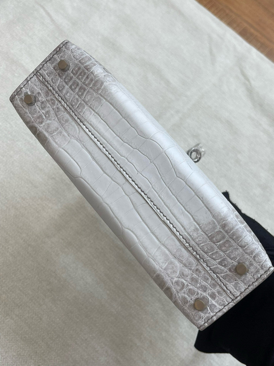 Hermès Himalaya Mini Kelly II Niloticus Crocodile Diamond Hardware Hermes