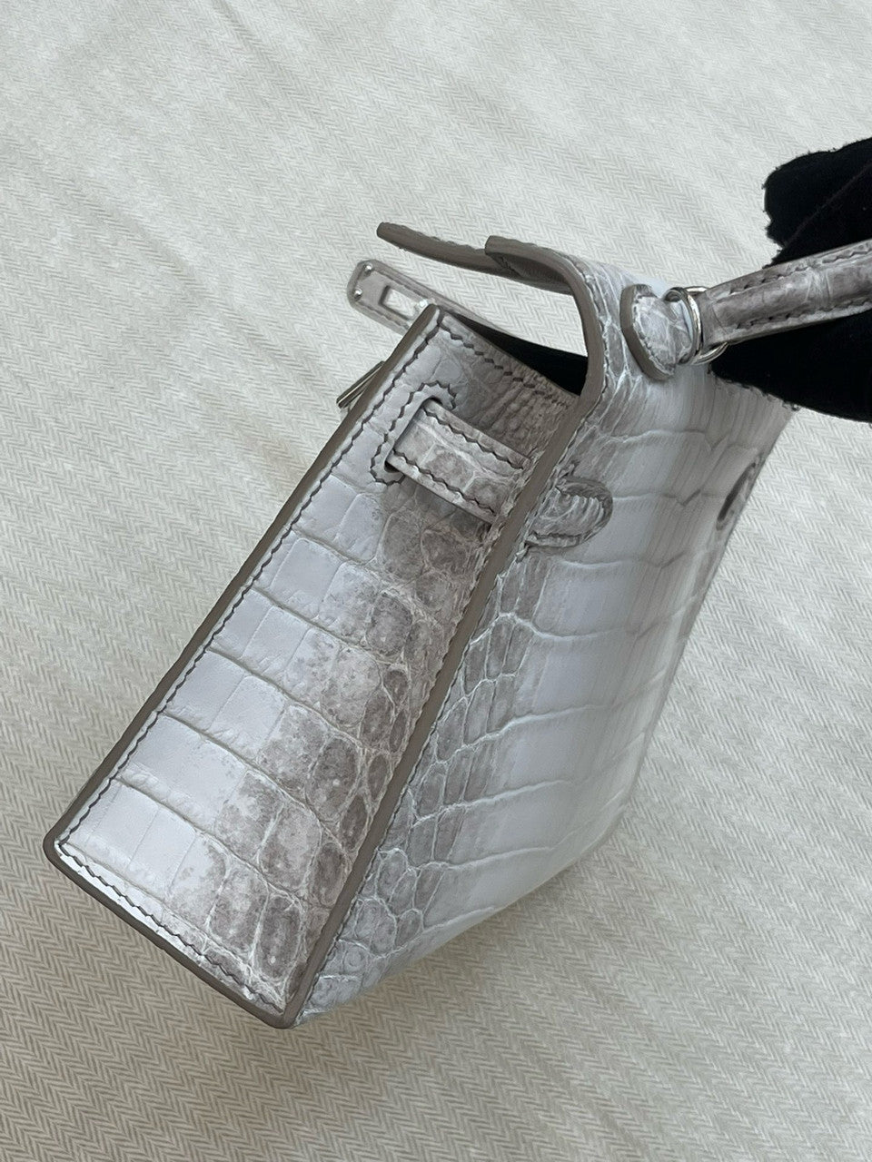 Hermès Himalaya Mini Kelly II Niloticus Crocodile Diamond Hardware Hermes