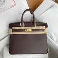 Hermes Rouge Selliere  Birkin 25 cm Swift Gold Hardware