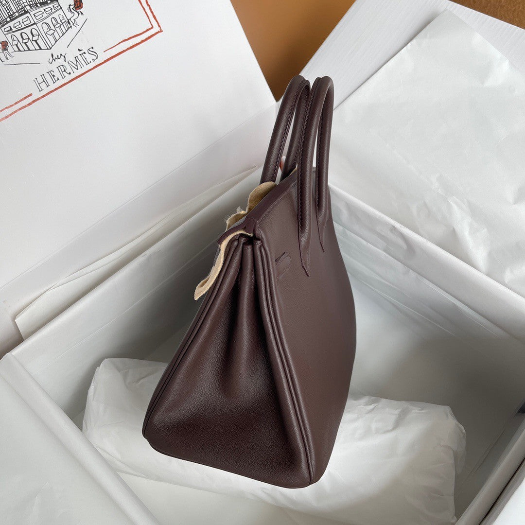 Hermes Rouge Selliere  Birkin 25 cm Swift Gold Hardware