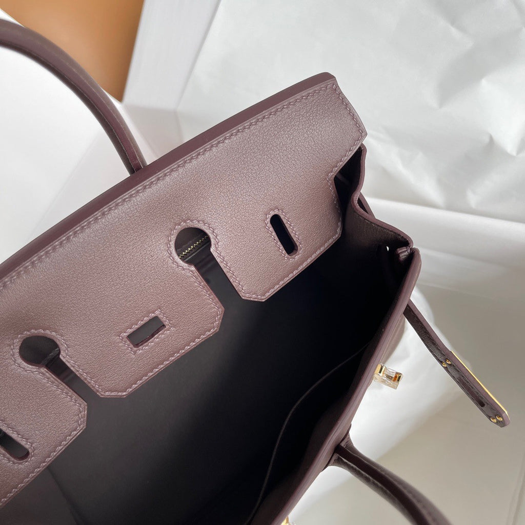 Hermes Rouge Selliere  Birkin 25 cm Swift Gold Hardware
