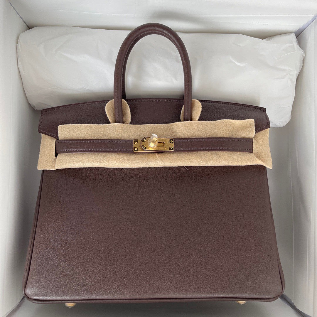 Hermes Rouge Selliere  Birkin 25 cm Swift Gold Hardware
