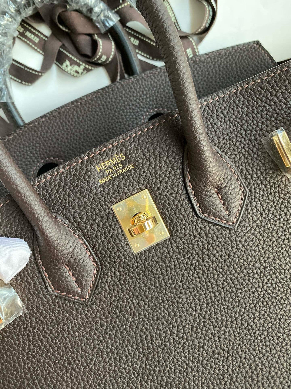Hermes Cafe Birkin 25 cm Togo Gold Hardware