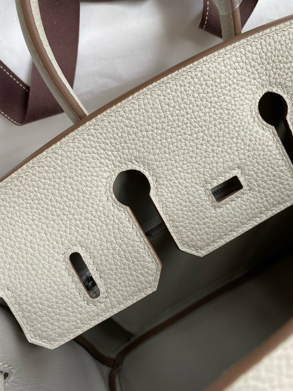 Hermes Pearl Gris Birkin 25 cm Togo Palladium Hardware