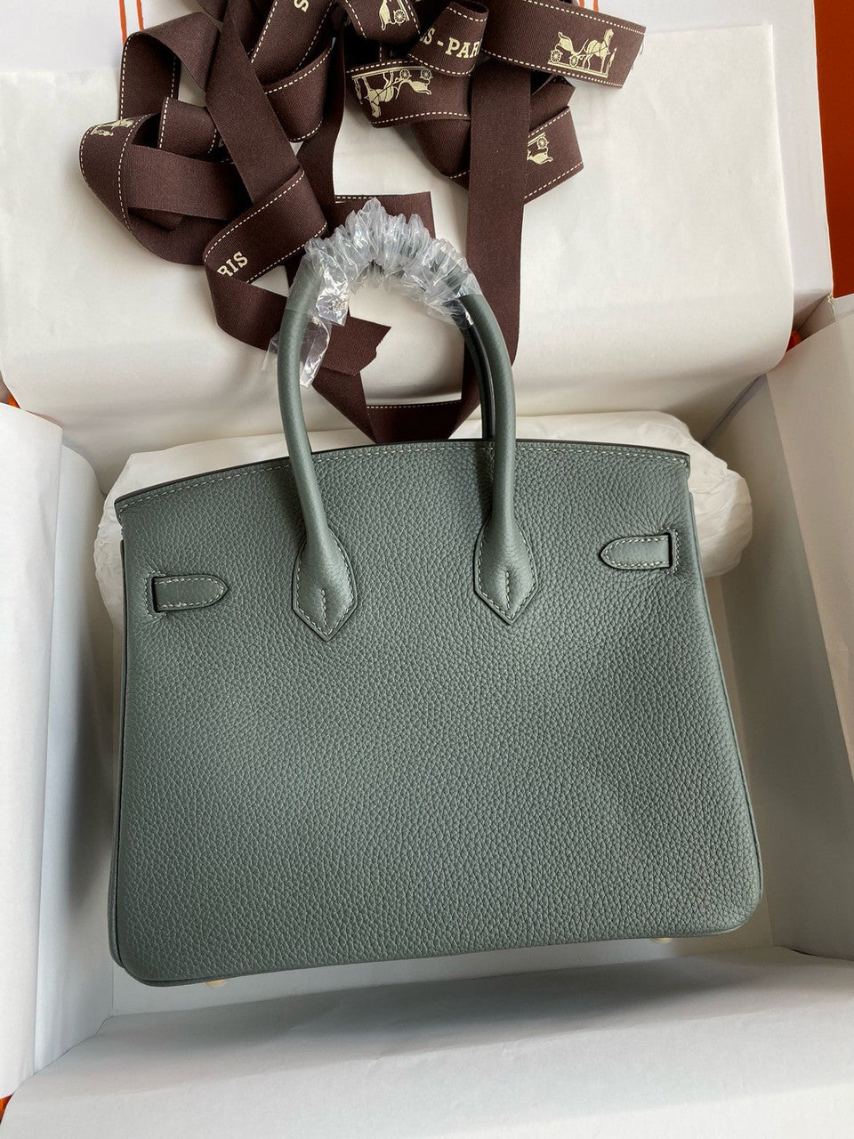 Hermes Vert Amande Birkin 25 cm Togo Gold Hardware