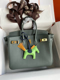 Hermes Vert Amande Birkin 25 cm Togo Gold Hardware