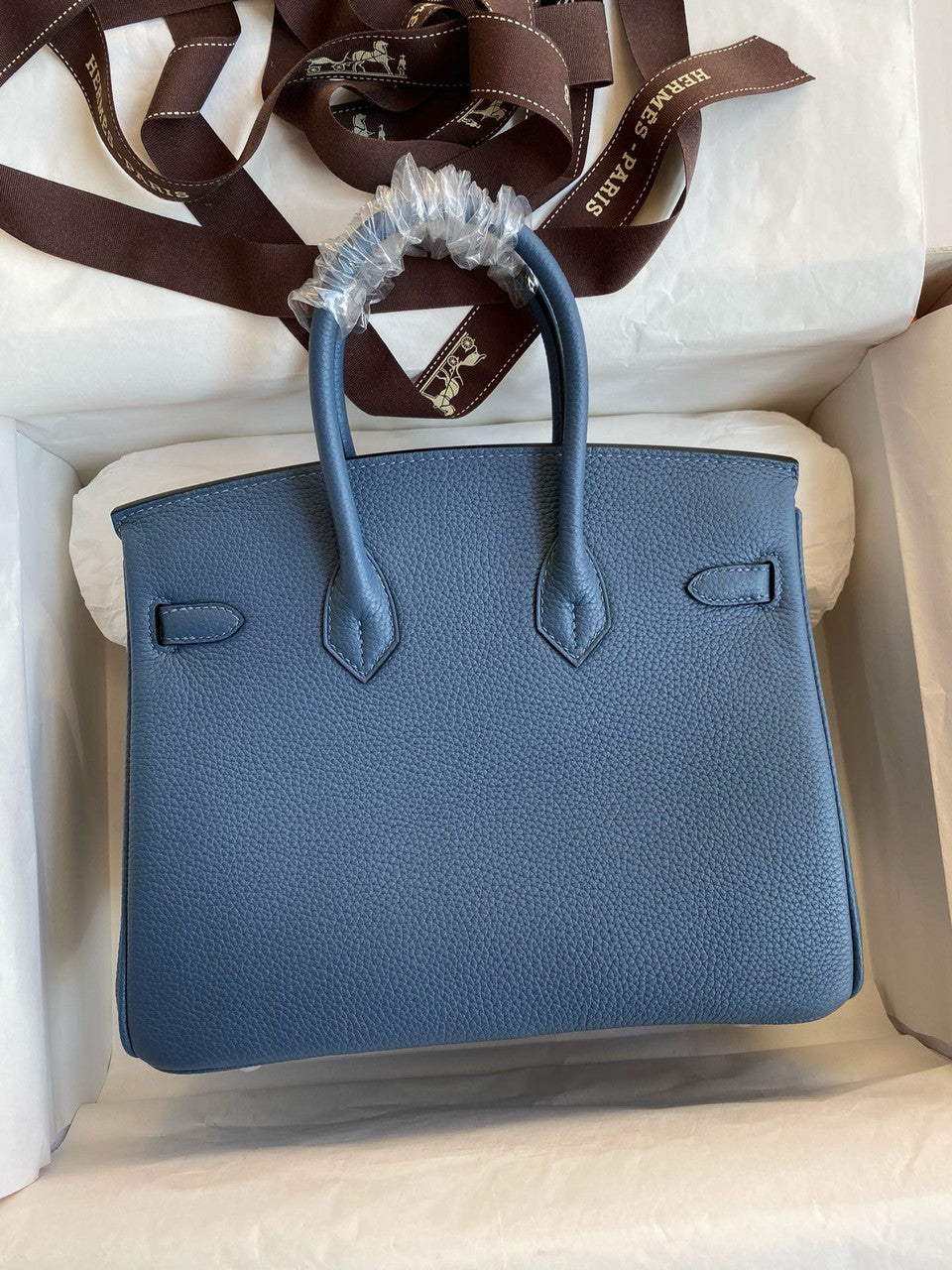 Hermes Blue Agate Birkin 25 cm Togo Palladium Hardware