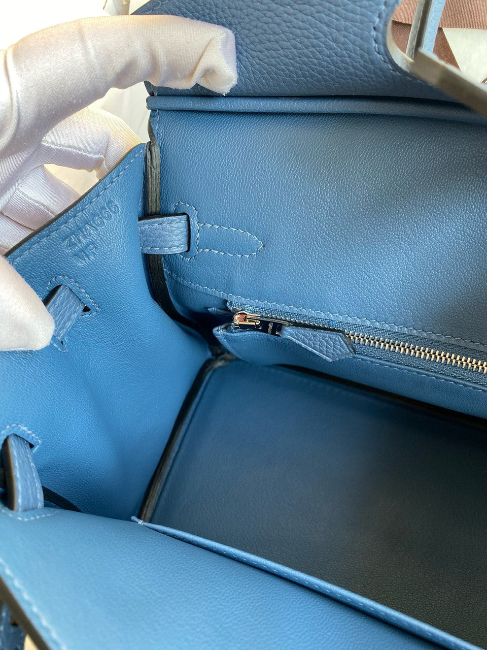 Hermes Blue Agate Birkin 25 cm Togo Palladium Hardware