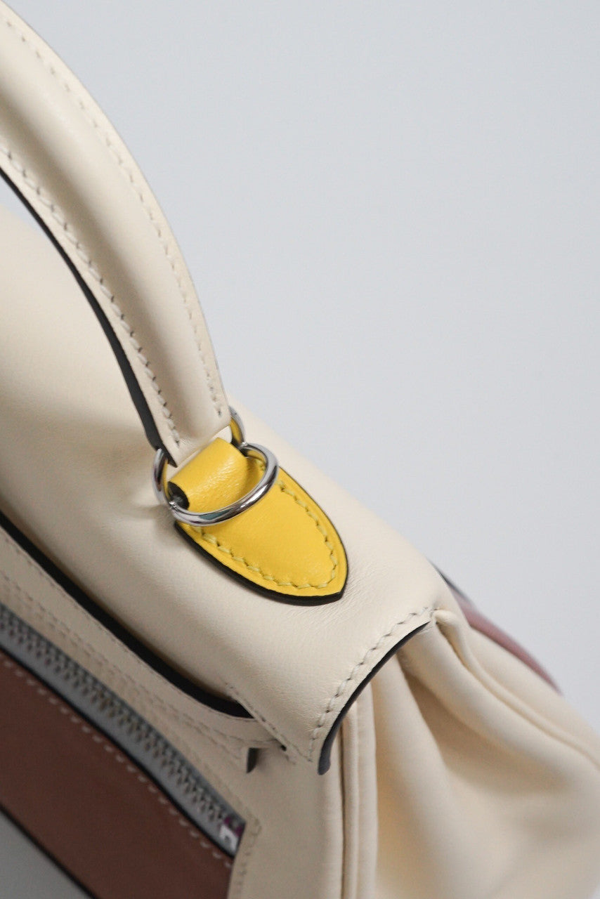 Hermes Colormatic Kelly 25 Craie Swift Calfskin Palladium Hardware