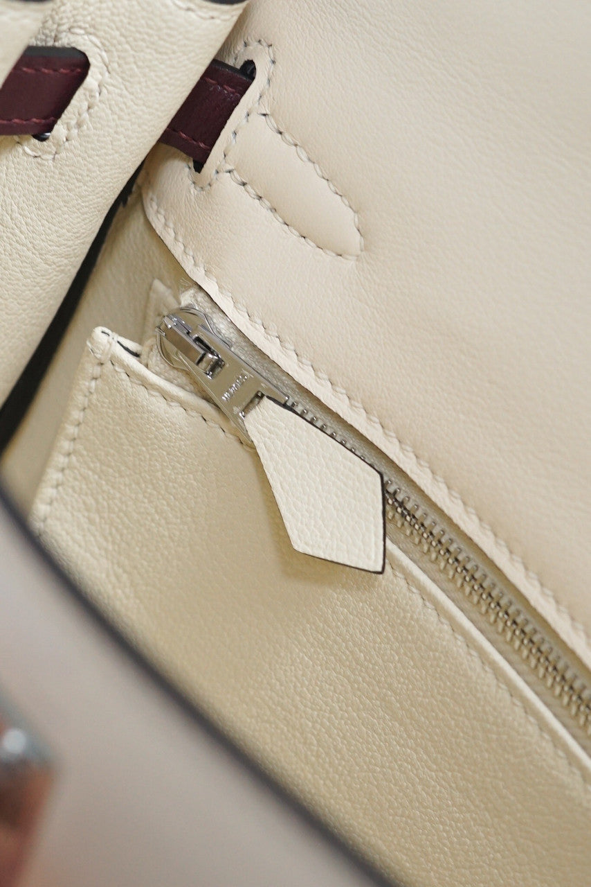 Hermes Colormatic Kelly 25 Craie Swift Calfskin Palladium Hardware