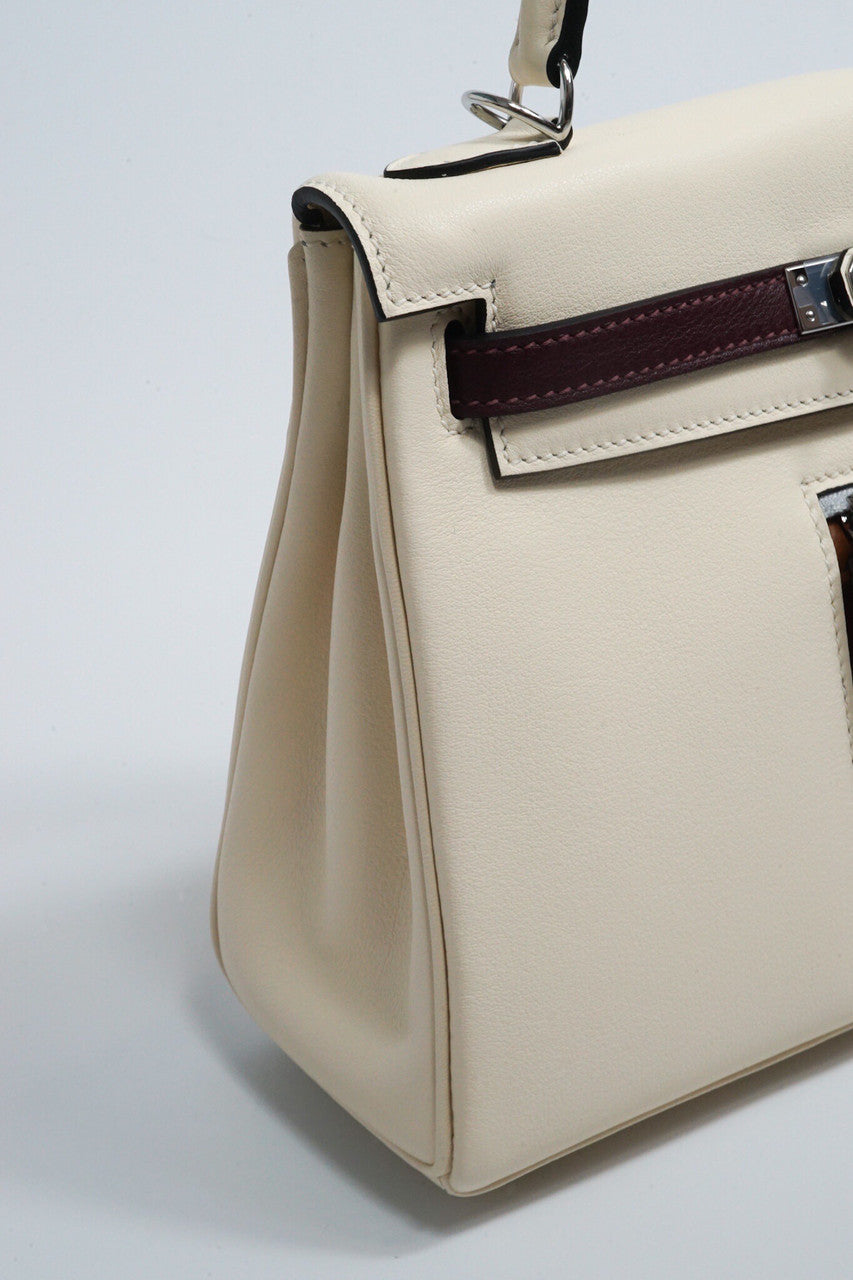 Hermes Colormatic Kelly 25 Craie Swift Calfskin Palladium Hardware