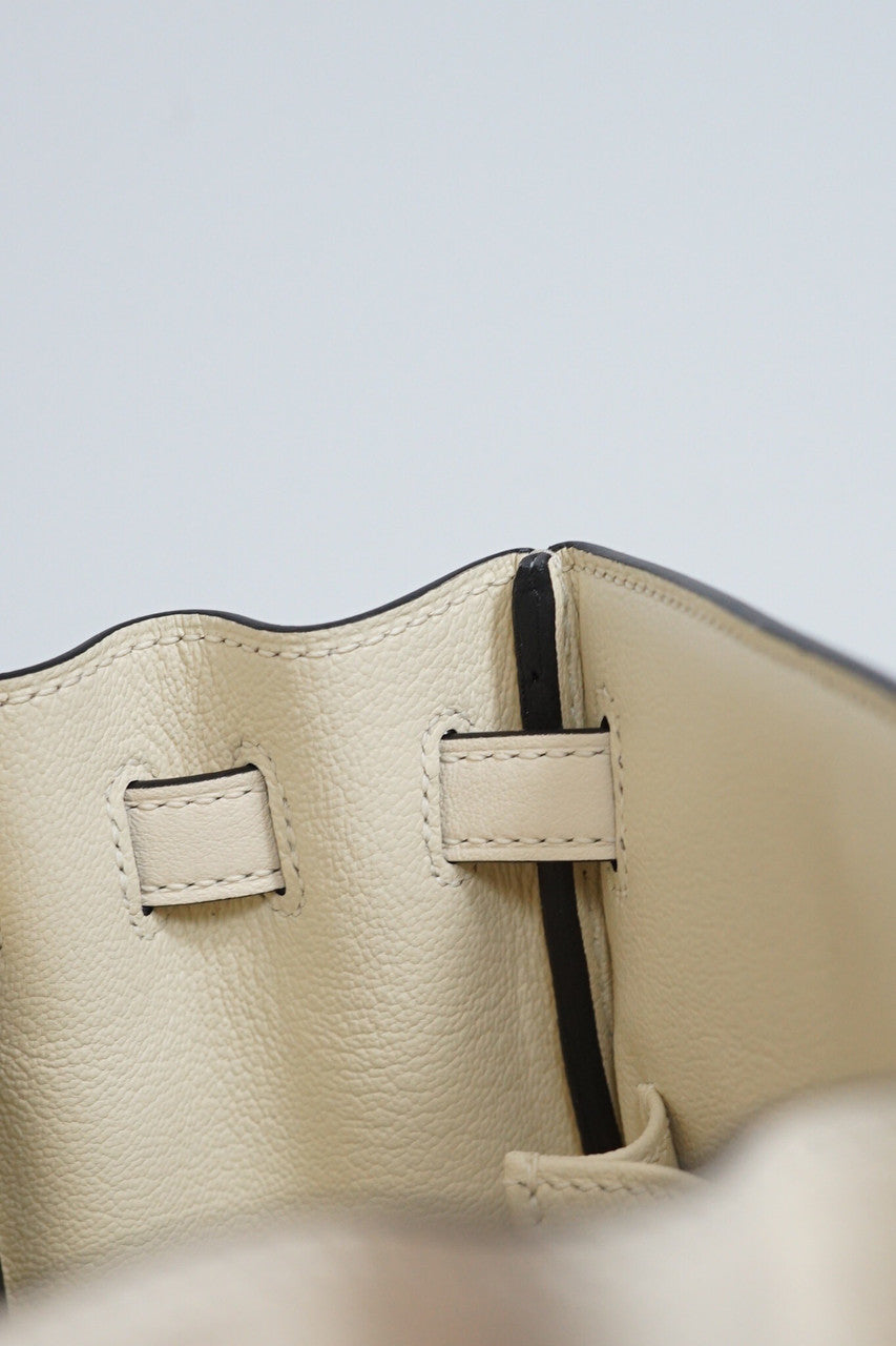 Hermes Colormatic Kelly 25 Craie Swift Calfskin Palladium Hardware
