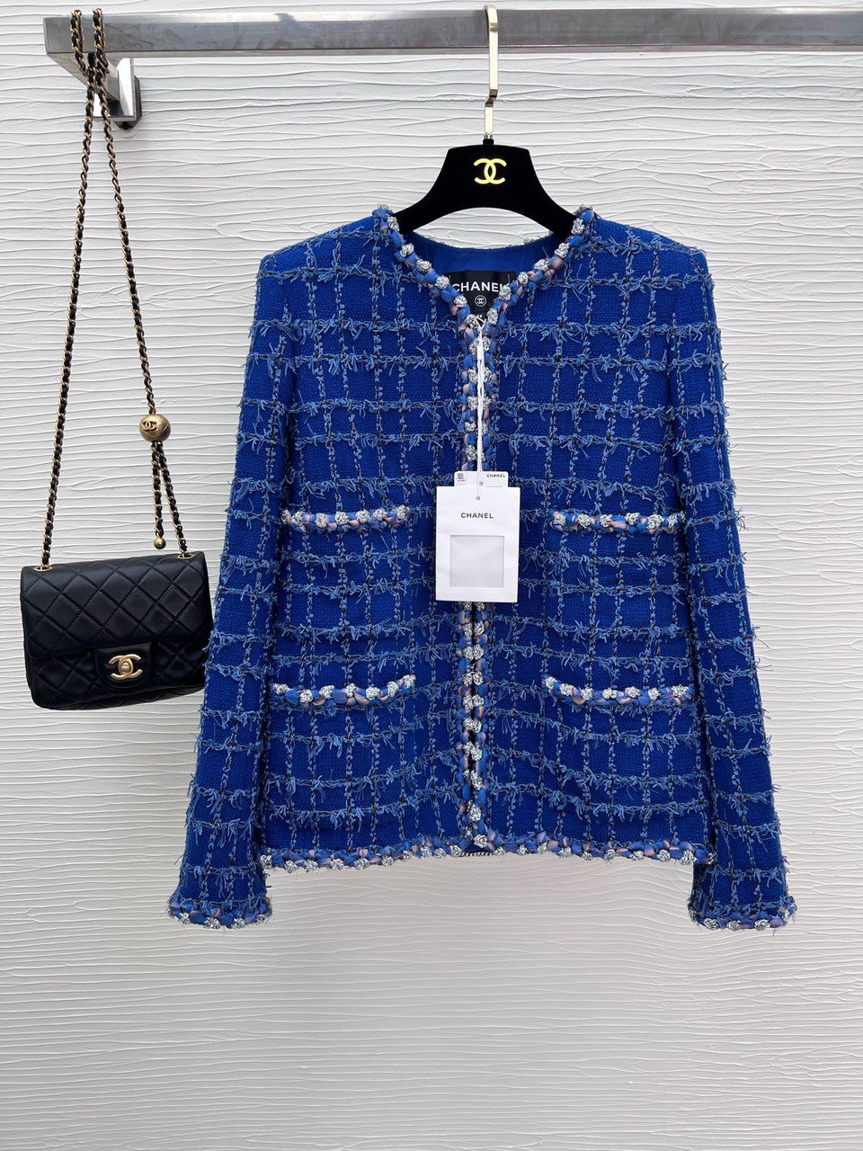 Chanel Cotton Tweed Blue JACKET