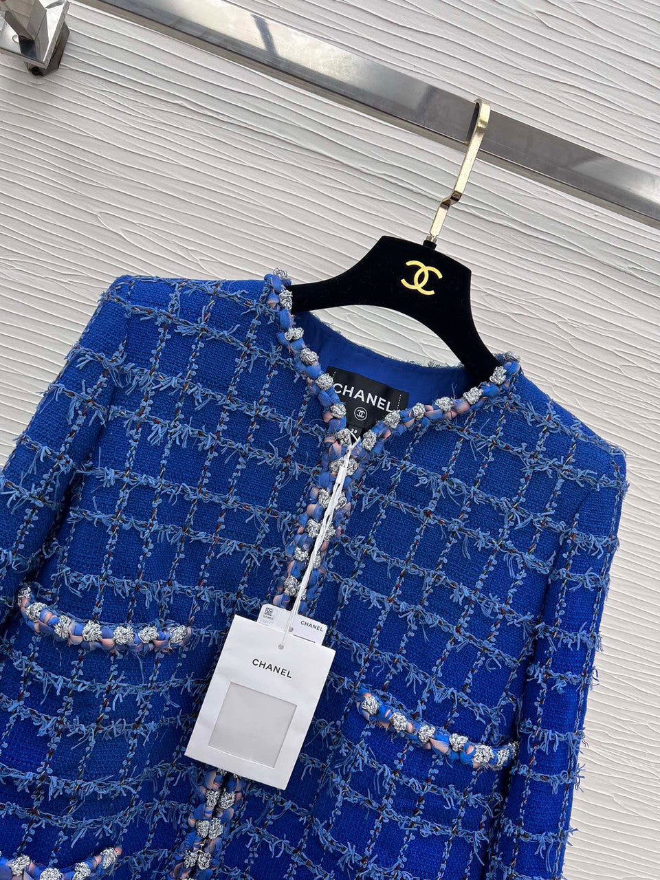 Chanel Cotton Tweed Blue JACKET