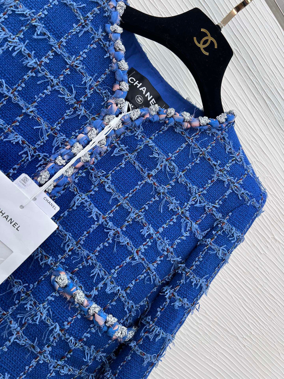 Chanel Cotton Tweed Blue JACKET