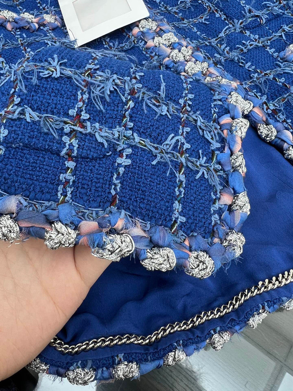 Chanel Cotton Tweed Blue JACKET