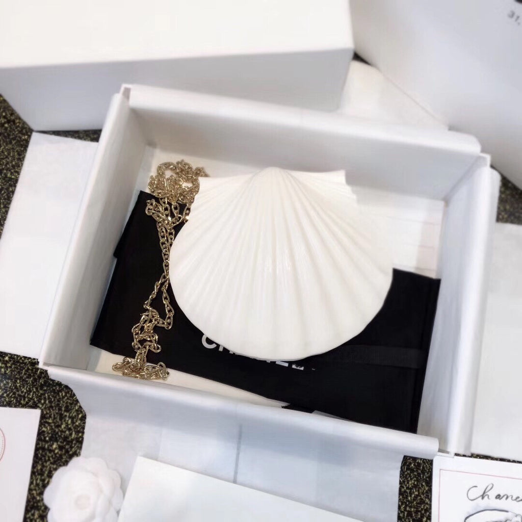 Chanel  Limited Edition shell plexiglass clutch 2019