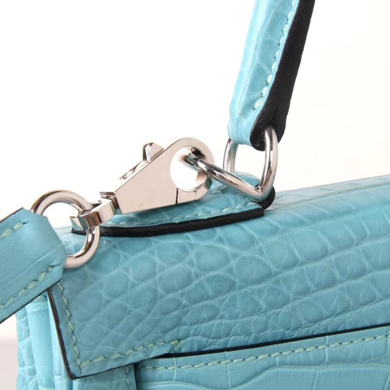Hermes SHINY 3Z Saint-Cyr Alligator KELLY 28 With Palladium Hardware