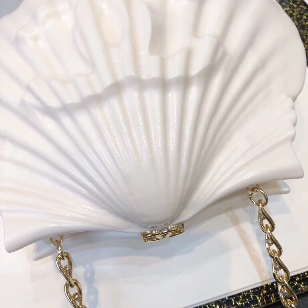 Chanel  Limited Edition shell plexiglass clutch 2019