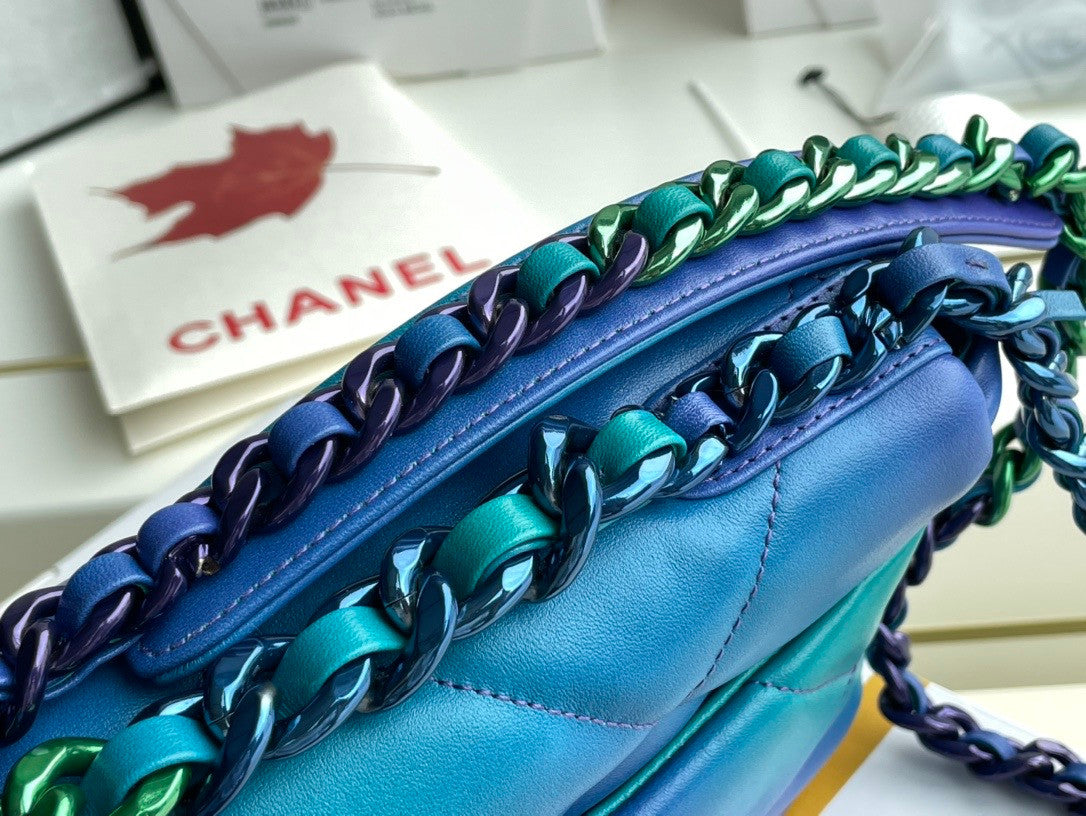 Chanel Tie and Dye Calfskin chanel 19 flap bag