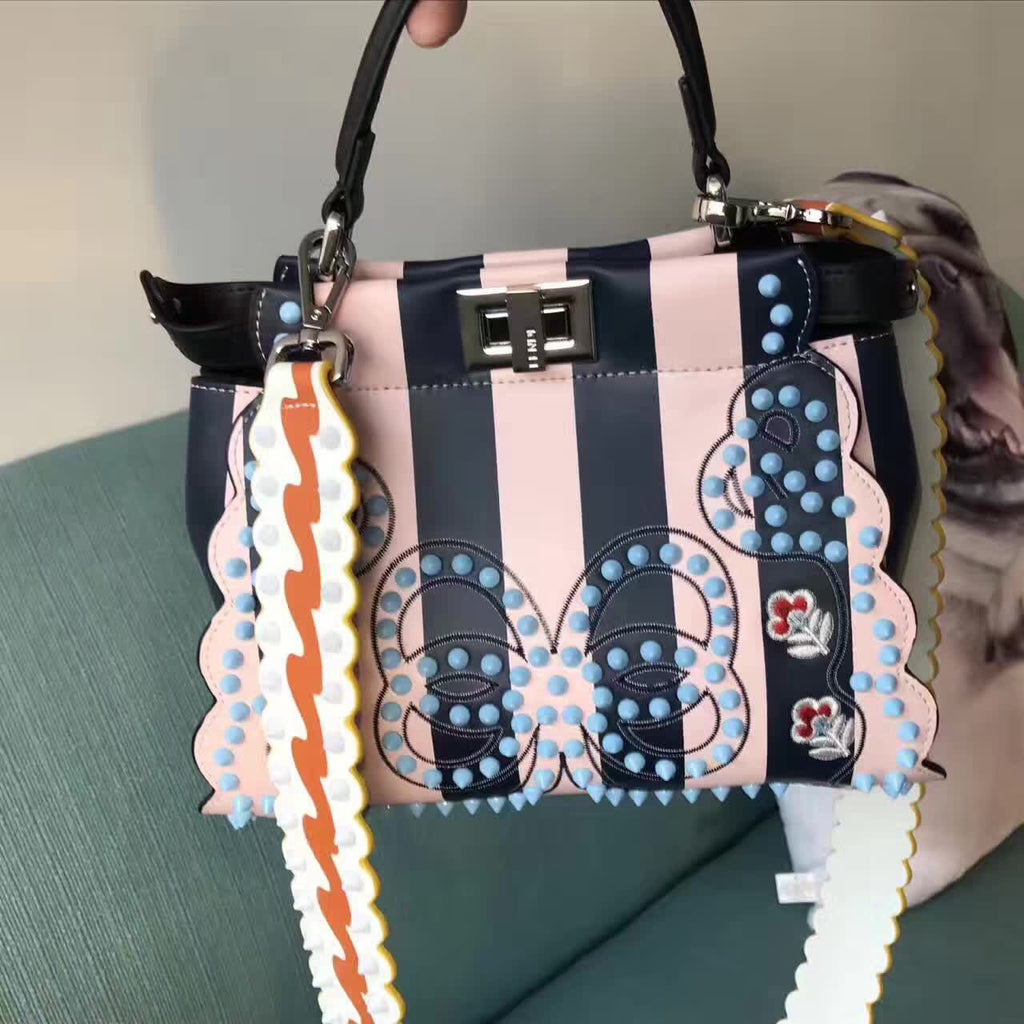 Fendi PEEKABOO Multicolored canvas bag Code: 8BN2449GPF09DE