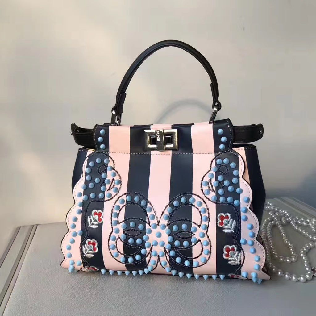 Fendi PEEKABOO Multicolored canvas bag Code: 8BN2449GPF09DE