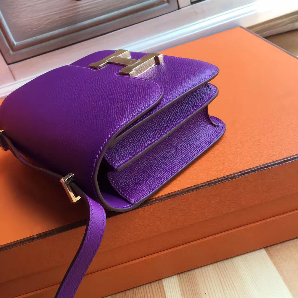 Hermes P9 Anemone Constance Epsom leather 18cm Gold Hardware