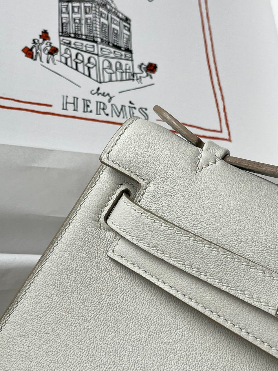 Hermès Gris Perle Mini Kelly Swift Palladium Hardware