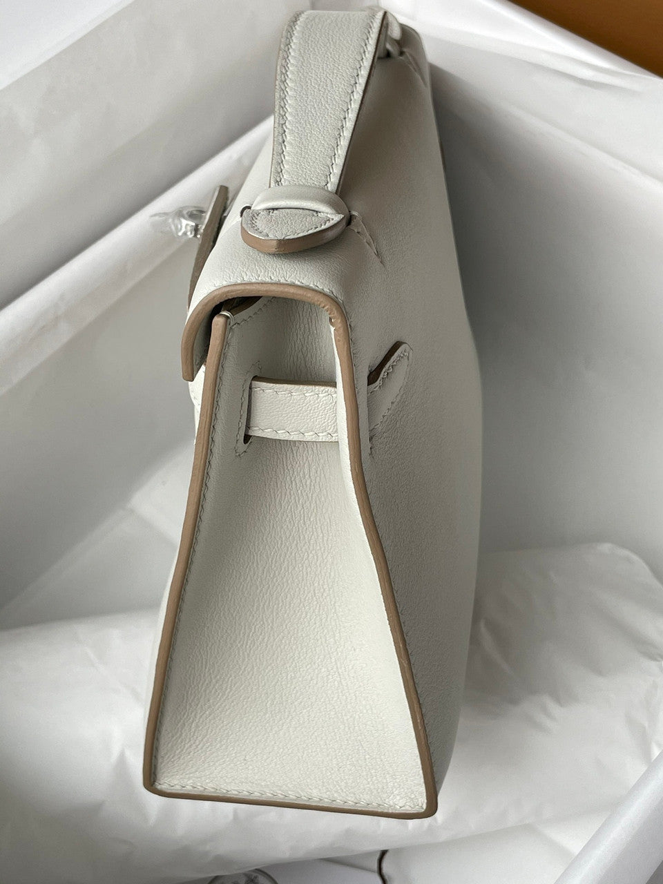 Hermès Gris Perle Mini Kelly Swift Palladium Hardware
