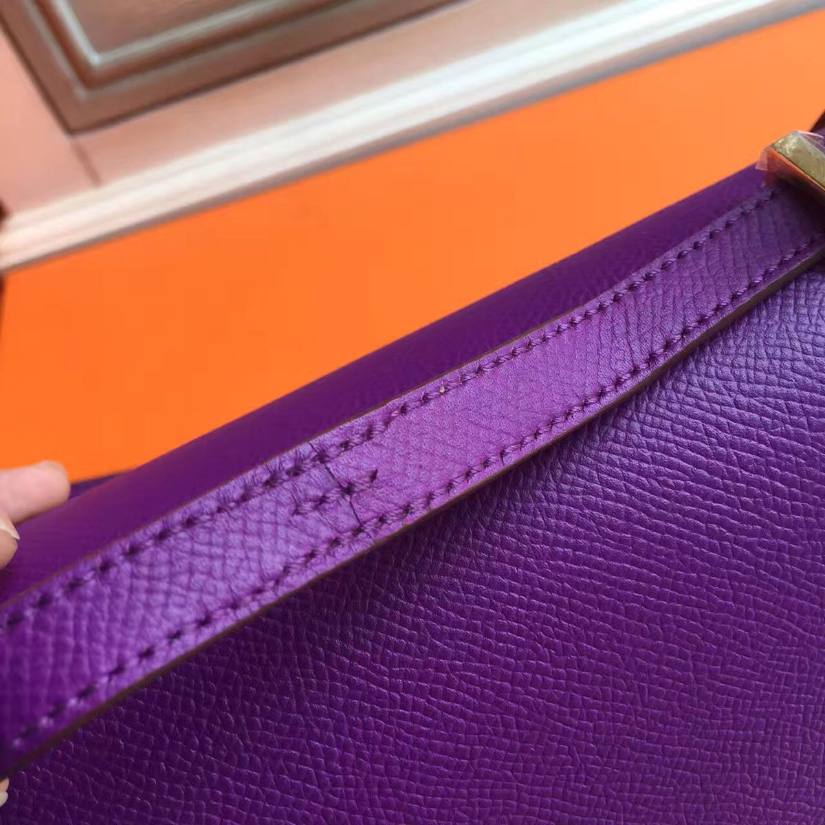 Hermes P9 Anemone Constance Epsom leather 18cm Gold Hardware