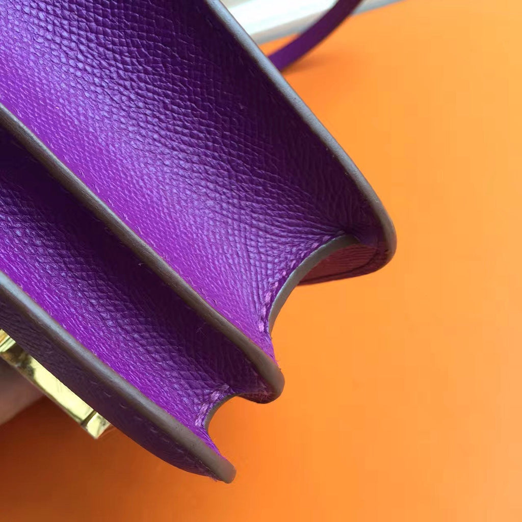 Hermes P9 Anemone Constance Epsom leather 18cm Gold Hardware