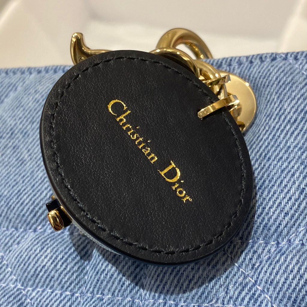 Christian Dior LADY D-JOY BAG Blue Cannage Denim