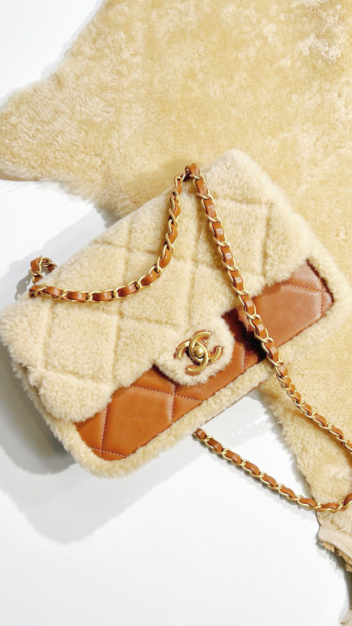 Chanel Large Shearling Lambskin FLAP BAG