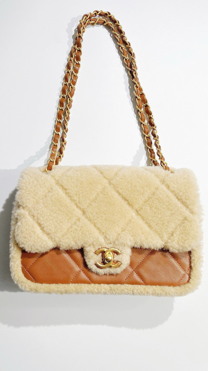 Chanel Large Shearling Lambskin FLAP BAG