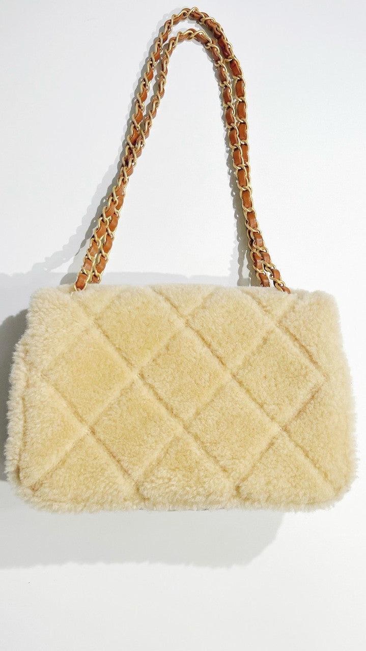 Chanel Large Shearling Lambskin FLAP BAG