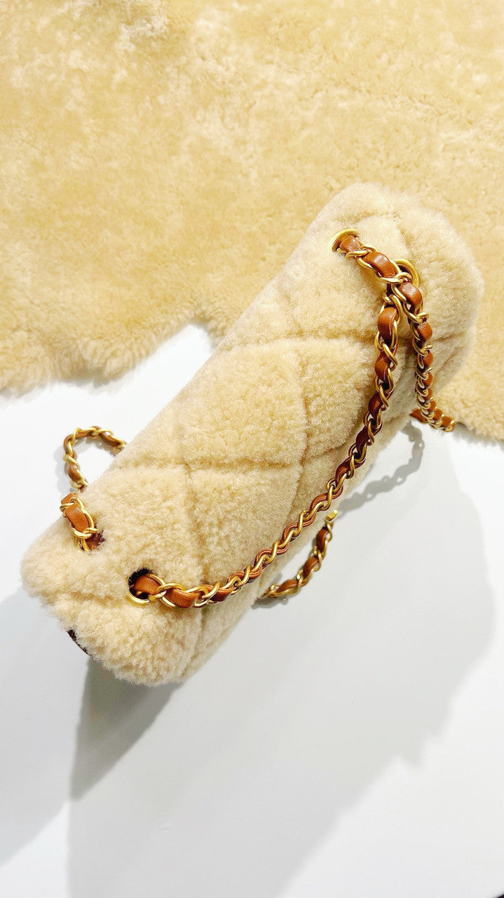 Chanel Large Shearling Lambskin FLAP BAG