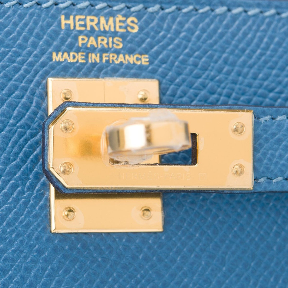 Hermès Blue Azur Kelly 25 Epsom Leather Gold Hardware