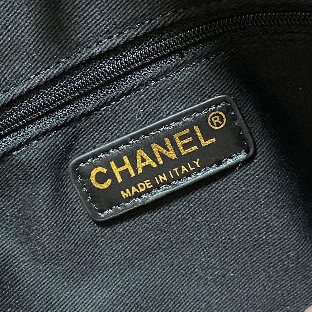 Chanel MAXI BLACK DENIM HOBO BAG
