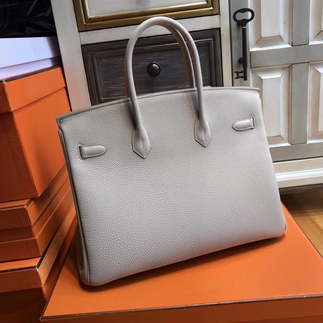 Hermès 80 Gris Perle Birkin 35  Togo Leather Gold Hardware