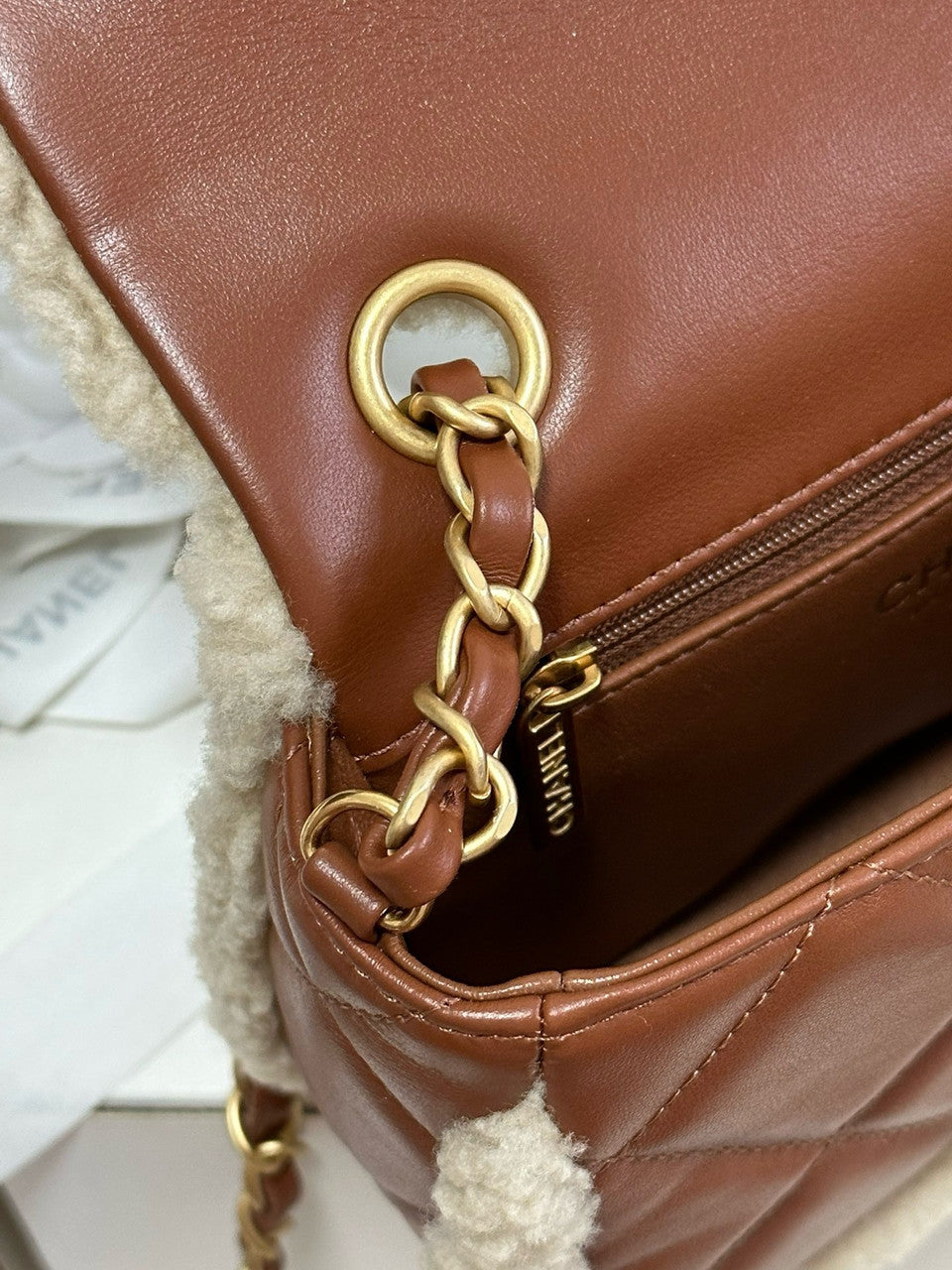 Chanel Small Shearling Lambskin FLAP BAG