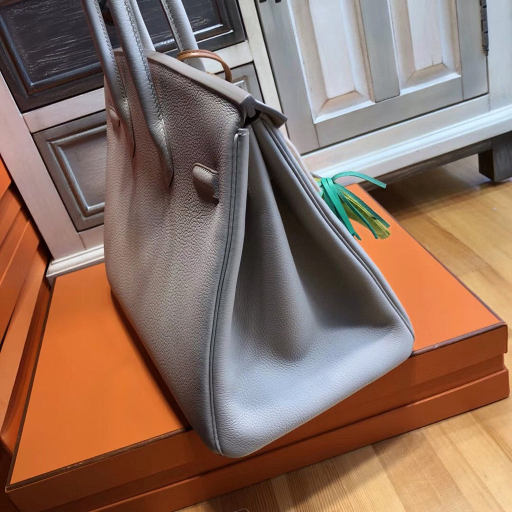 Hermès 80 Gris Perle Birkin 35  Togo Leather Gold Hardware