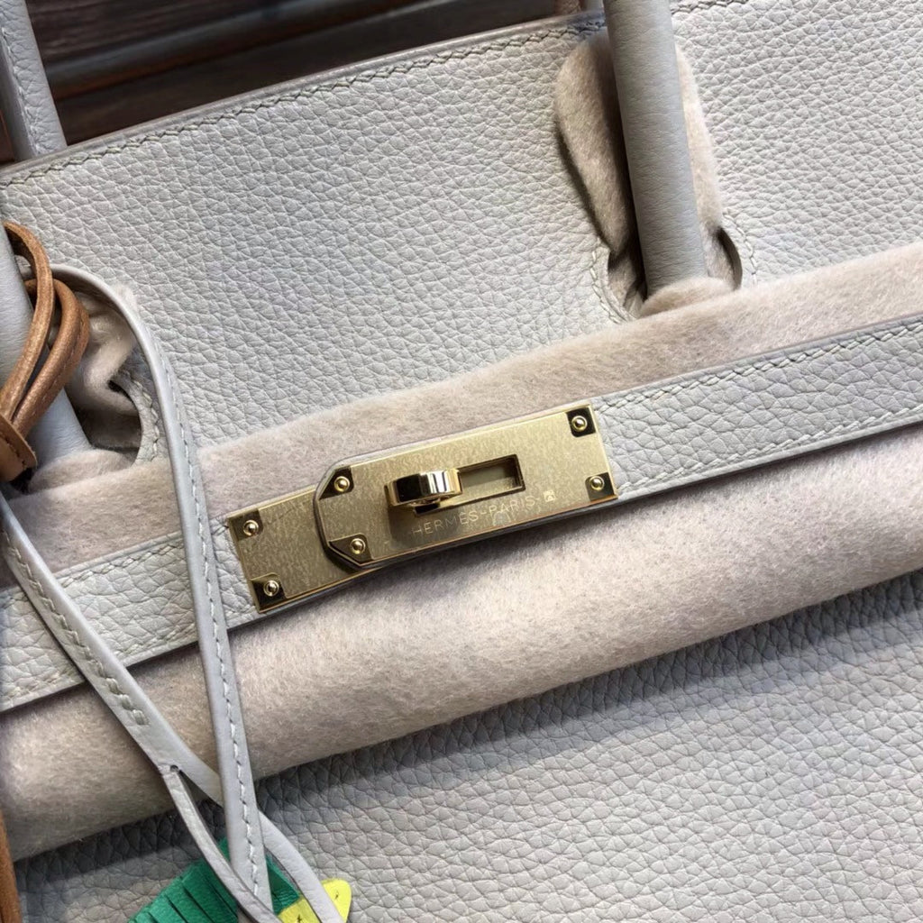 Hermès 80 Gris Perle Birkin 35  Togo Leather Gold Hardware