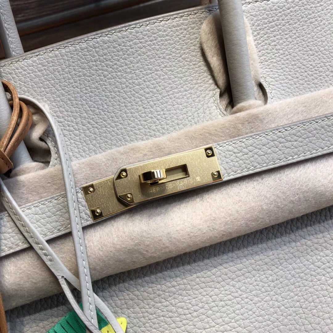 Hermès 80 Gris Perle Birkin 35  Togo Leather Gold Hardware