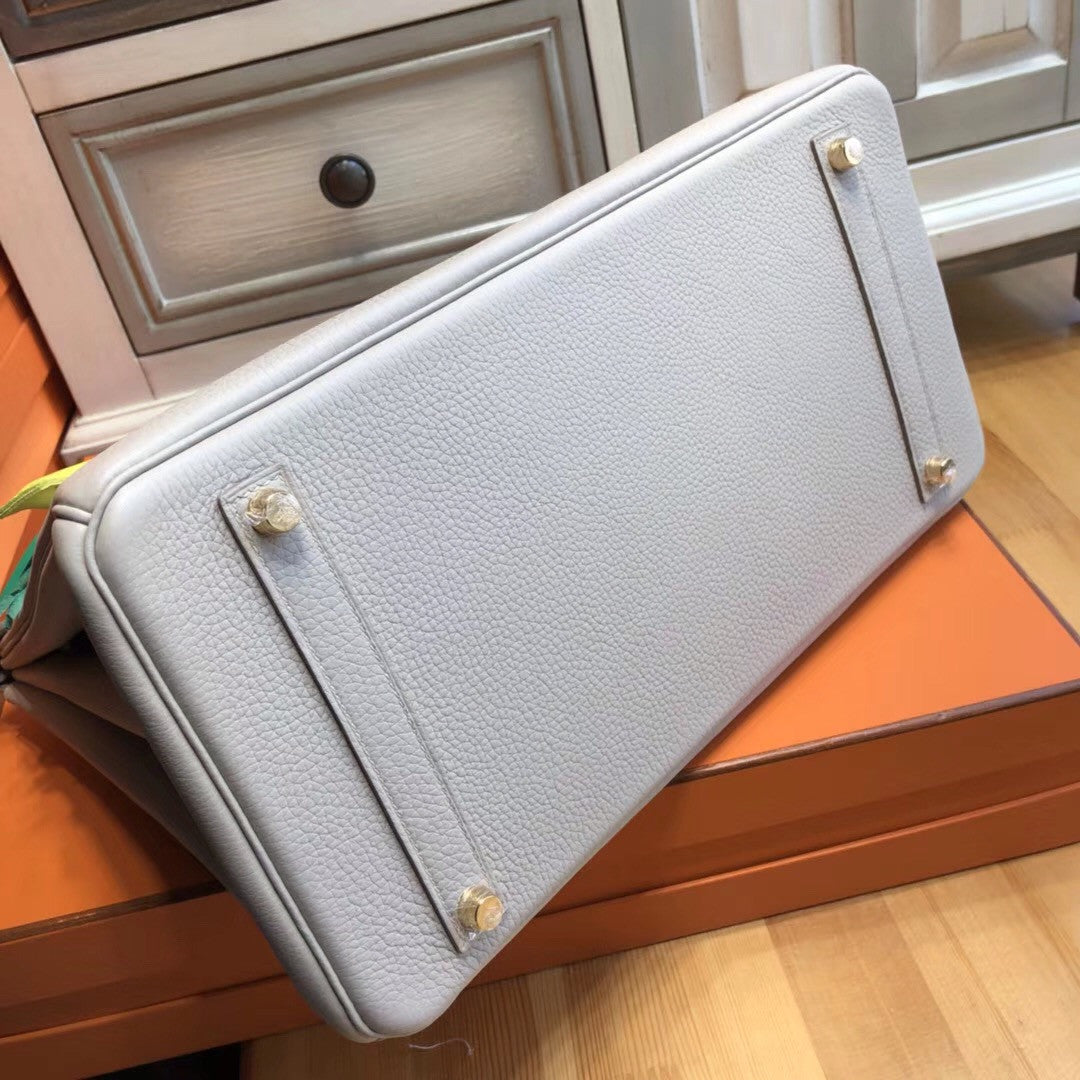 Hermès 80 Gris Perle Birkin 35  Togo Leather Gold Hardware
