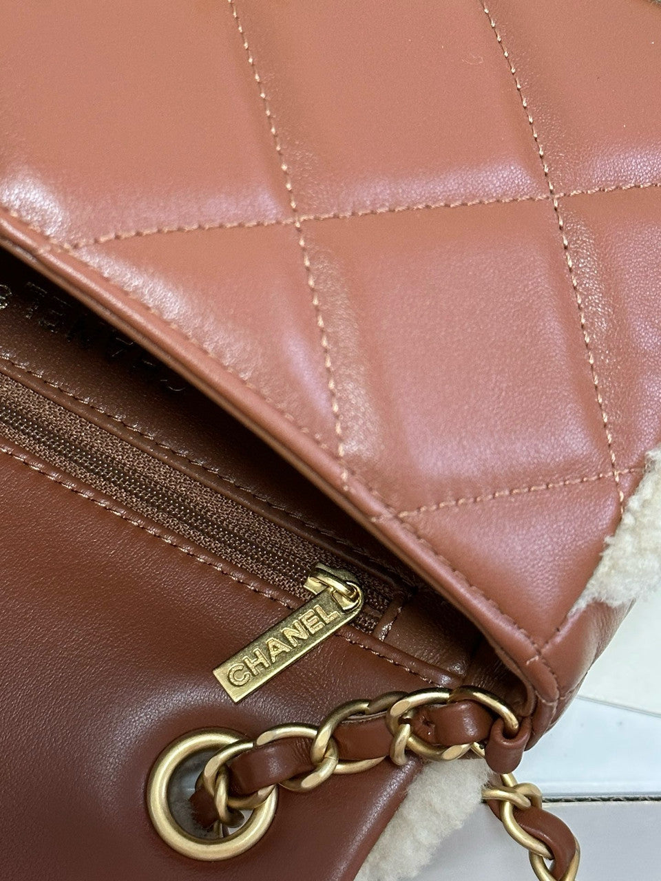 Chanel Small Shearling Lambskin FLAP BAG