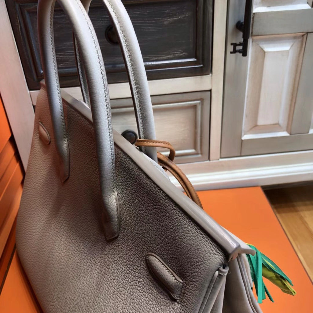 Hermès 80 Gris Perle Birkin 35  Togo Leather Gold Hardware