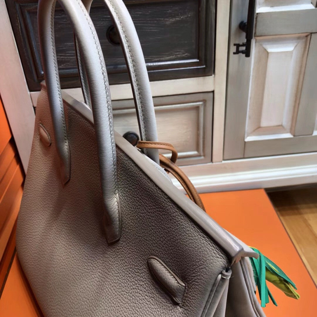 Hermès 80 Gris Perle Birkin 35  Togo Leather Gold Hardware